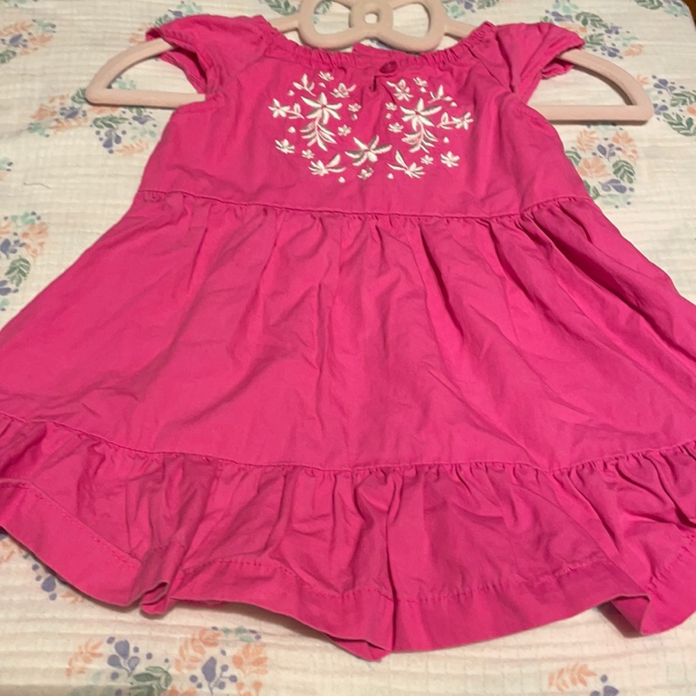 Pink with white flowers dress